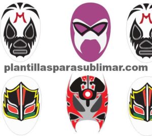 lucha libre, mascaras, vector