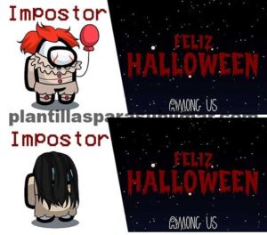 Amoung Us Halloween Plantillas Terror