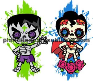 Hulk, Superman, Catrines, Dia de muertos