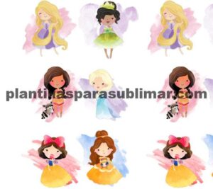 Princesas Disney Acuarelas