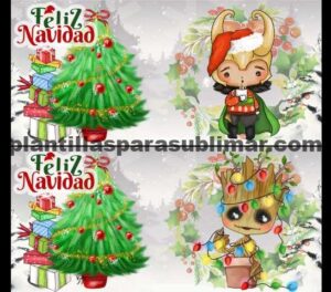 Avengers Navidad Plantilla
