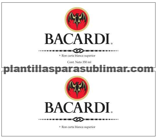  Bacardi Ron Plantilla Vector