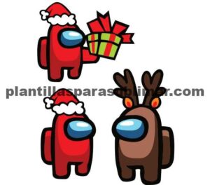 Vectores AmongUs Navidad Playeras