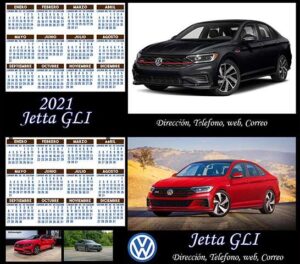 Plantilla Promocional Jetta Calendario