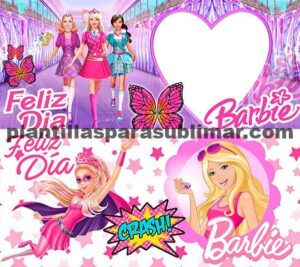 Plantillas tazas barbie