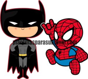 Batman Spider Man Vector