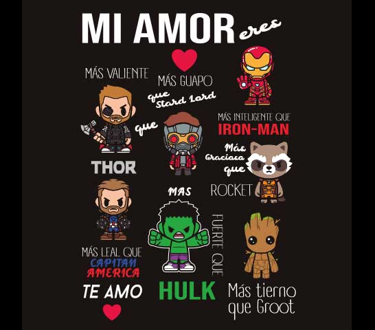  Mi amor Avengers San valentin