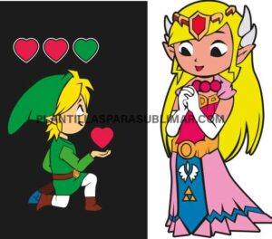 Link Princesa Zelda Vector