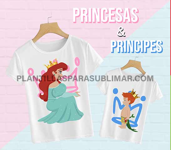  Princesas Principes Ariel Sublimar