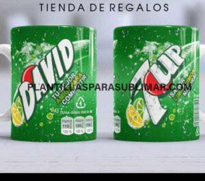 Soda Refresco 7UP taza