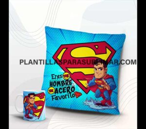 Superman Cojin Taza Sublimacion