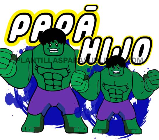  Hulk Padre Hijo Sublimar Duos