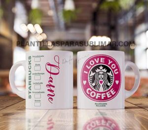 Starbucks Coffe Plantilla Taza