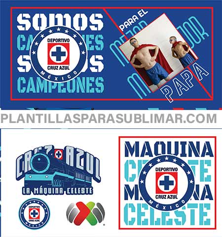 Cruz Azul Dia del padre – Plantillas para sublimar