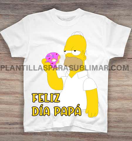 Homero Feliz dia papa – Plantillas para sublimar