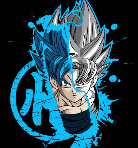 Goku azul Dragon Ball – Plantillas para sublimar