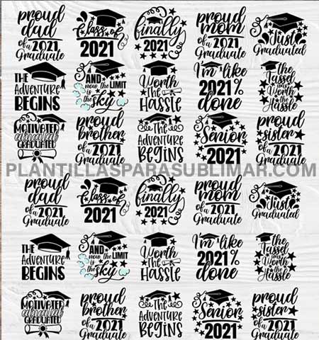 Download Graduation 2021 SVG Bundle Senior - Plantillas para sublimar