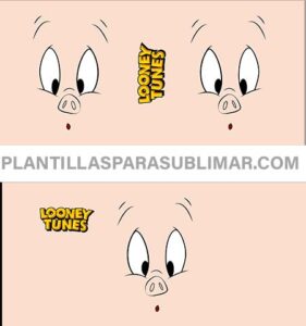 Porky Plantilla Taza Looney Tunes