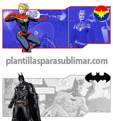  Capitana Marvel-Batman-Plantillas