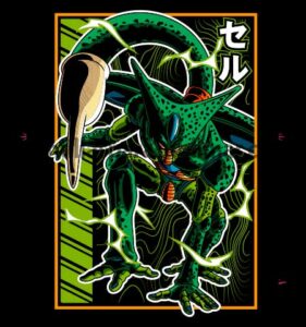 cell-dragon-ball-vector-corte-sublimacion