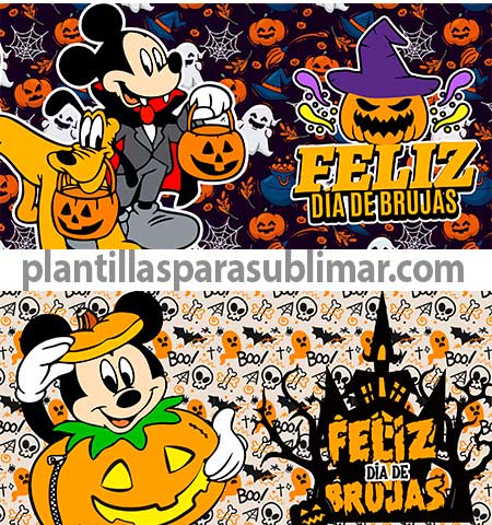  Mickey-Dia-de-brujas-Halloween-Plantillas