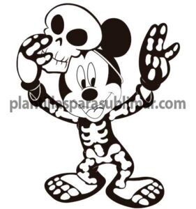 Mickey-Esqueleto-Halloween-vector