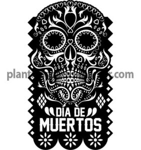 Papel-picado-dia-de-muertos-vector