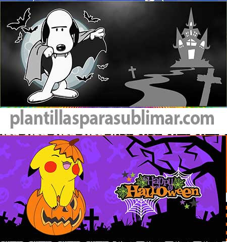  Snnopy-Pikachu-Halloween-Plantilla