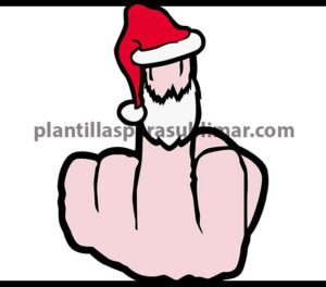 Dedo-en-medio-navidad-Sombrero-vector