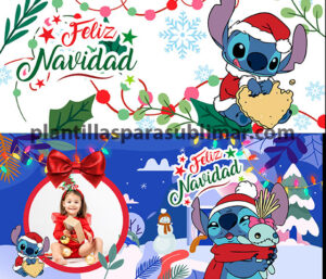 Plantillas-stitch-Navidad-Sublimar