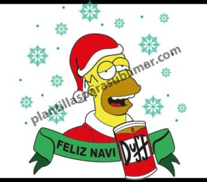 Homero-Simpson-Navidad-Duff-Vector
