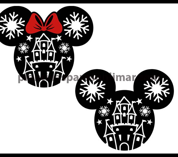  Mickey-Minnie-Navidad-Castillo-Corte