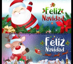 Plantilla-Santa-Reno-Feliz-Navidad