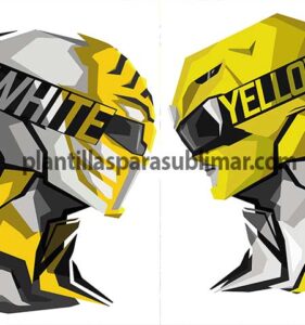 Power-Ranger-vector-White-Yellow