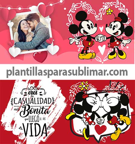  Plantillas San Valentin Minnie Mickey
