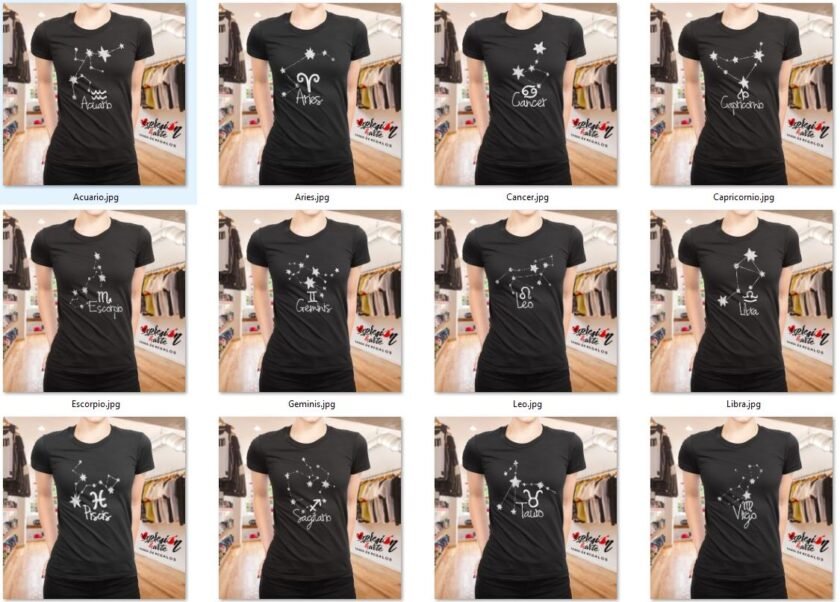 Pack-Camisetas-Zodiaco Membresias PLUS