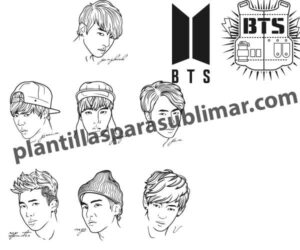 BTS-Vector-Dibujo-lineal