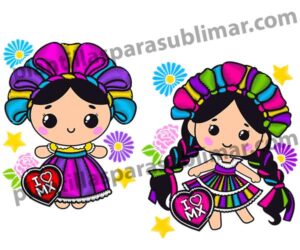 Muñeca-de-trapo-Mexicana-Vector