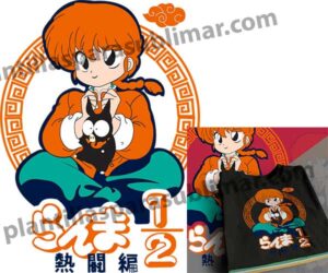 Ranma-Anime-Vector-Playeras