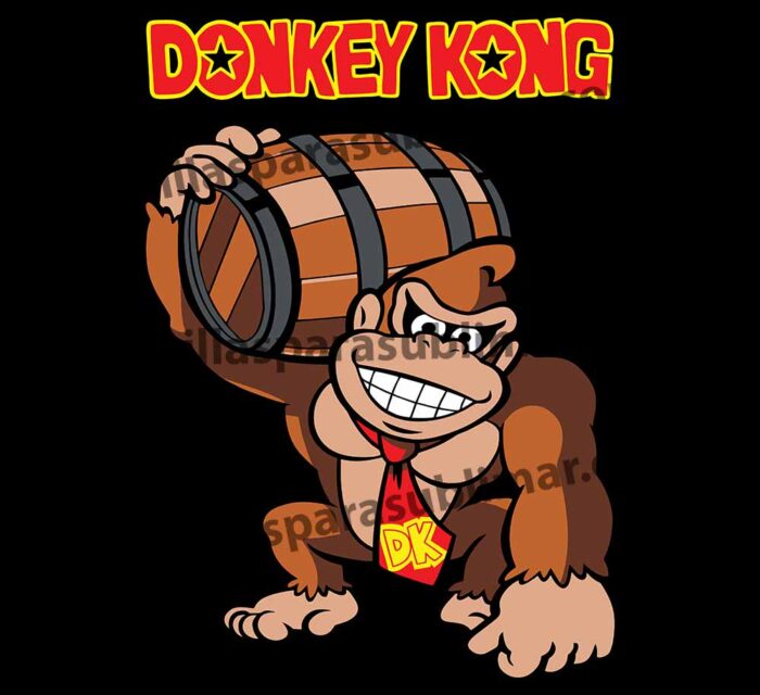 Donkey-KONG-Fondo-Negro-Vector
