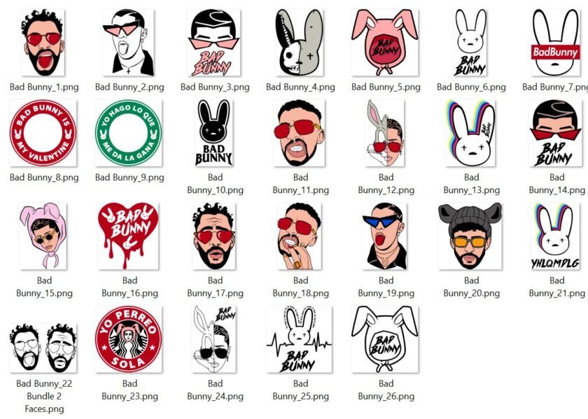 Pack Vectores Bad Bunny Membresia PLUS
