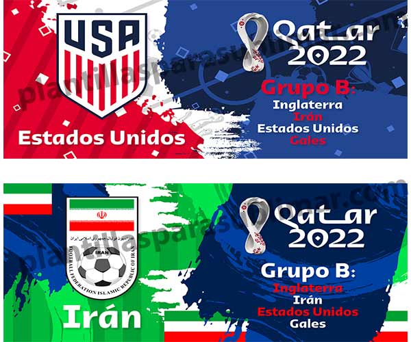 Plantillas-Mundial-QATAR-USA-Iran