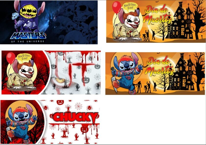 Plantillas Stitch Dia de muertos Halloween