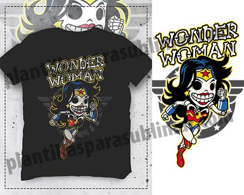 WonderWoman-Skull-Halloween-Vector