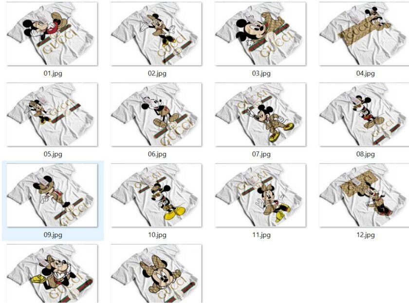 Gucci Mickey Minni Sublimacion Vector