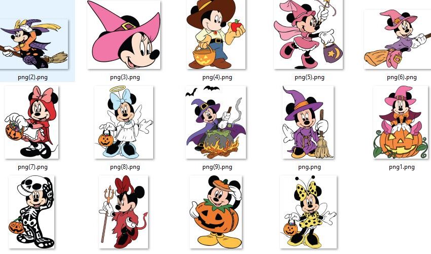  Mickey Minnie Halloween PNG