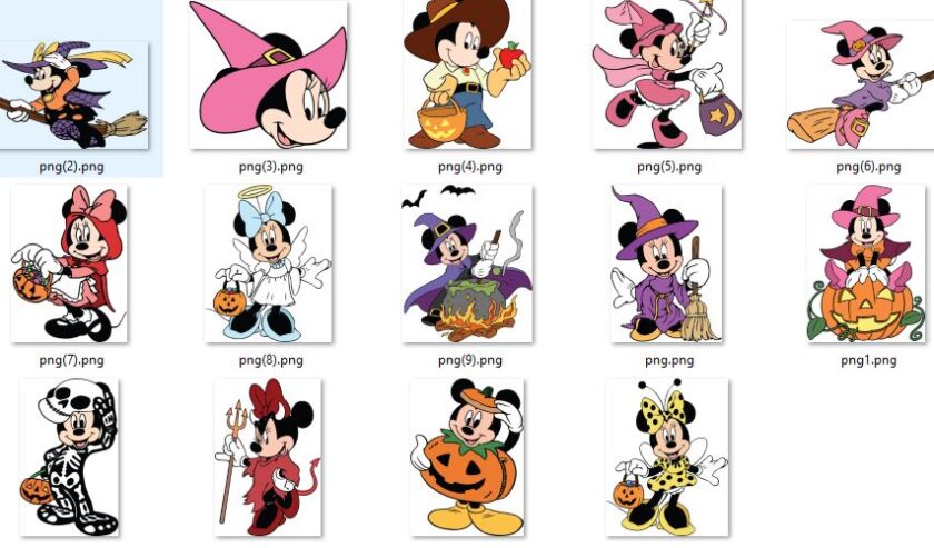 Mickey Minnie Halloween PNG