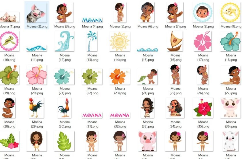 Moana BEBE PNG BABY KIT DIGITAL