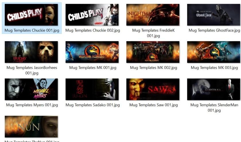 Plantillas Tazas Halloween Peliculas