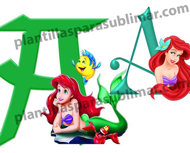 Alfabeto-Princesas-Ariel-Disney